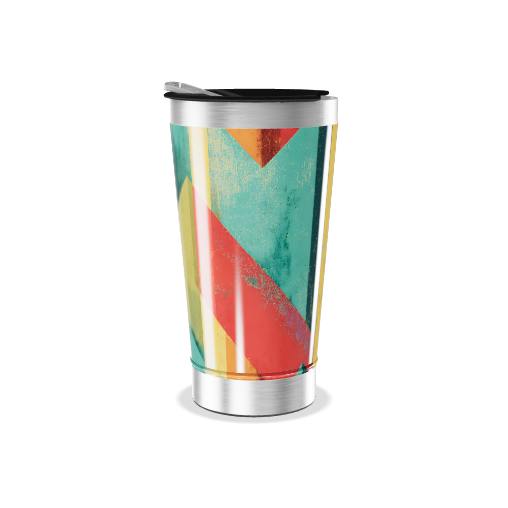 Copo Térmico - Listras Coloridas Aço Inox