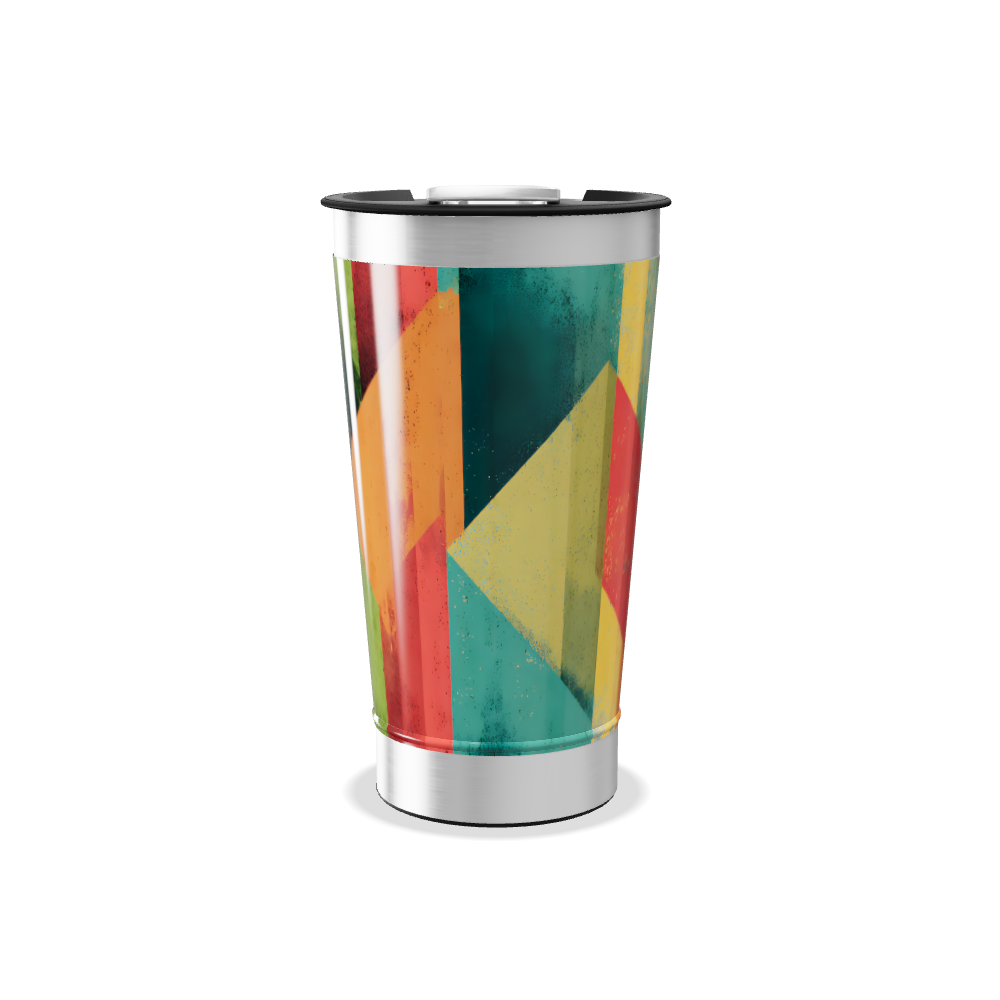 Copo Térmico - Listras Coloridas Aço Inox