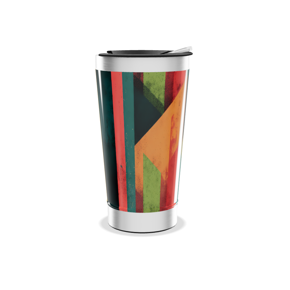 Copo Térmico - Listras Coloridas Aço Inox