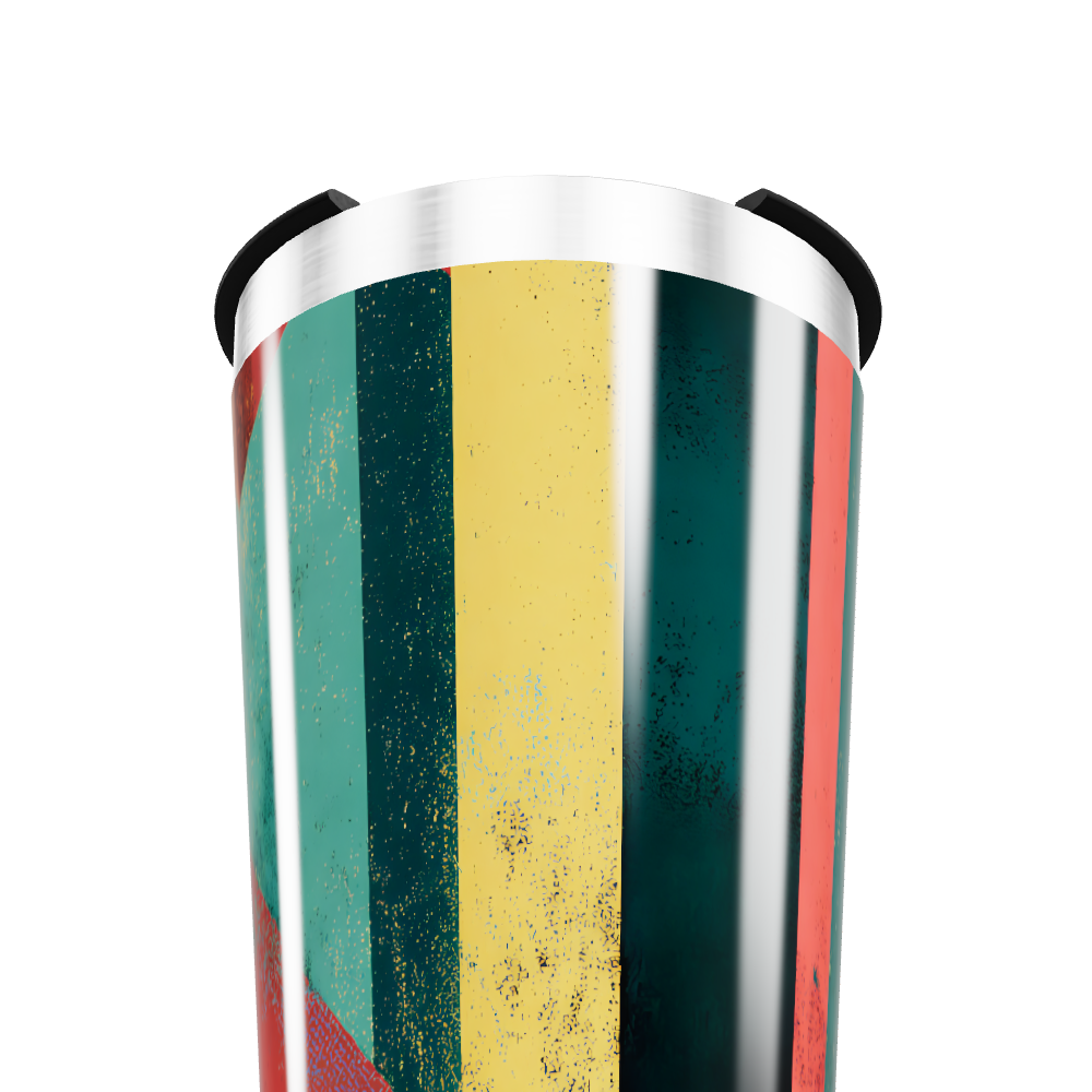 Copo Térmico - Listras Coloridas Aço Inox