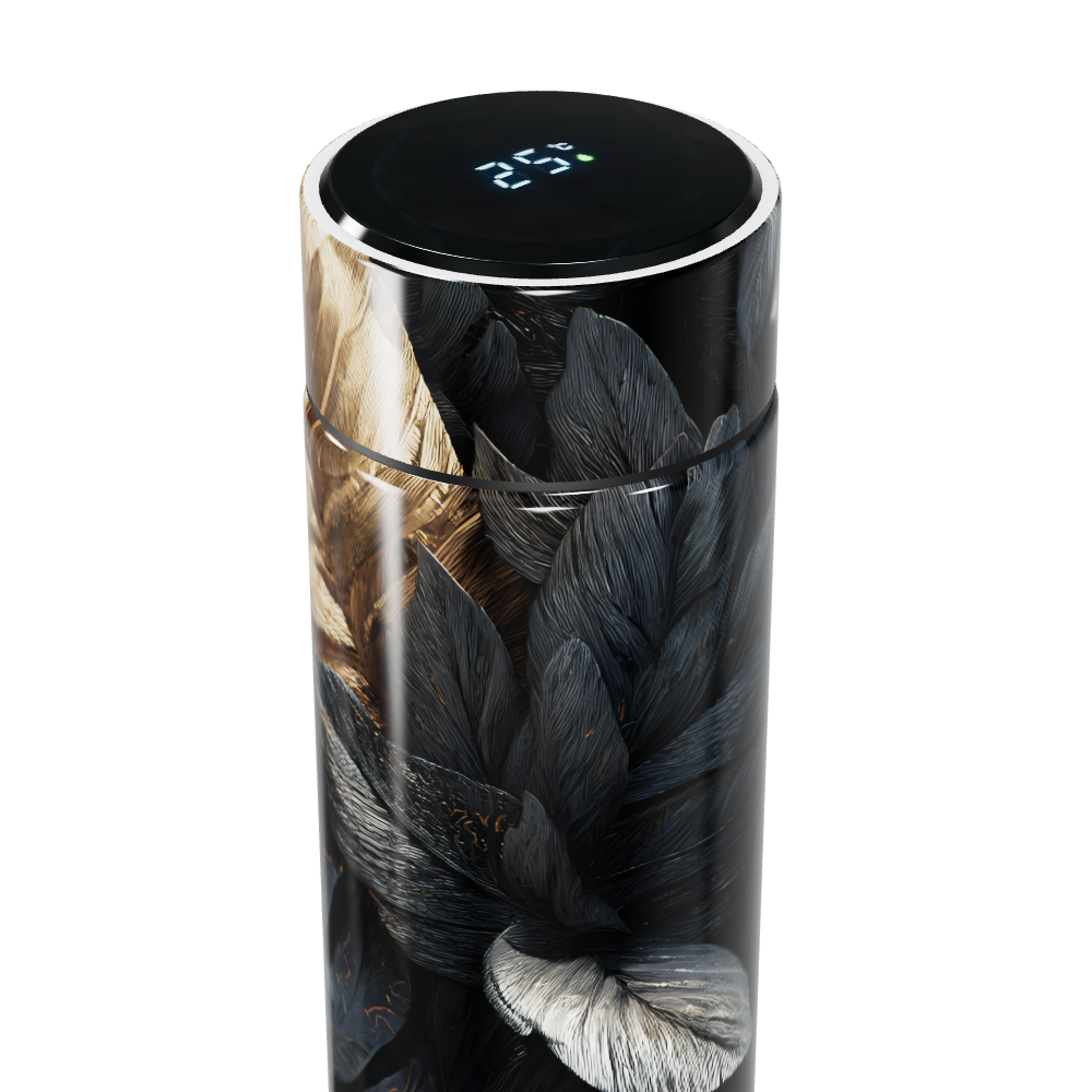 Garrafa Térmica Touch - Estampa de Penas