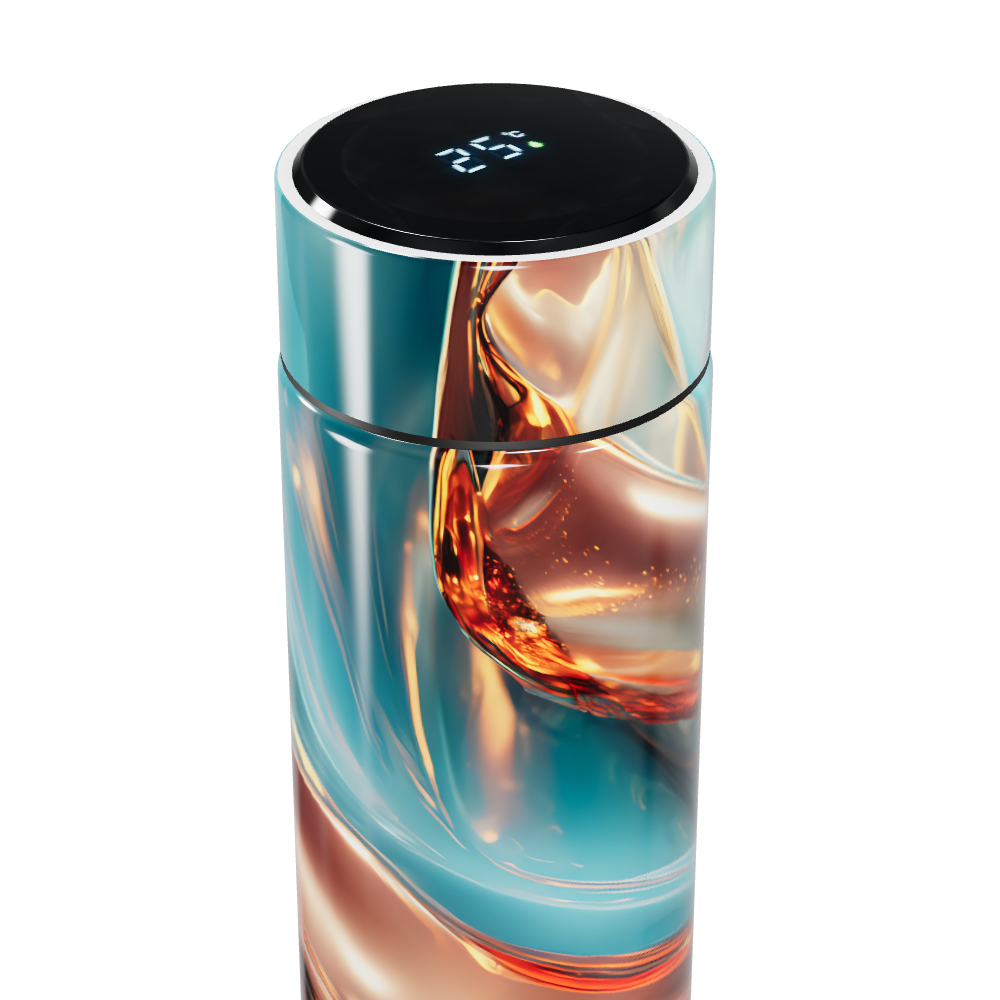 Garrafa Térmica Touch - Design Abstrato Colorido