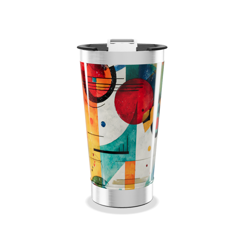 Copo Térmico - Estampa Abstrata Colorida