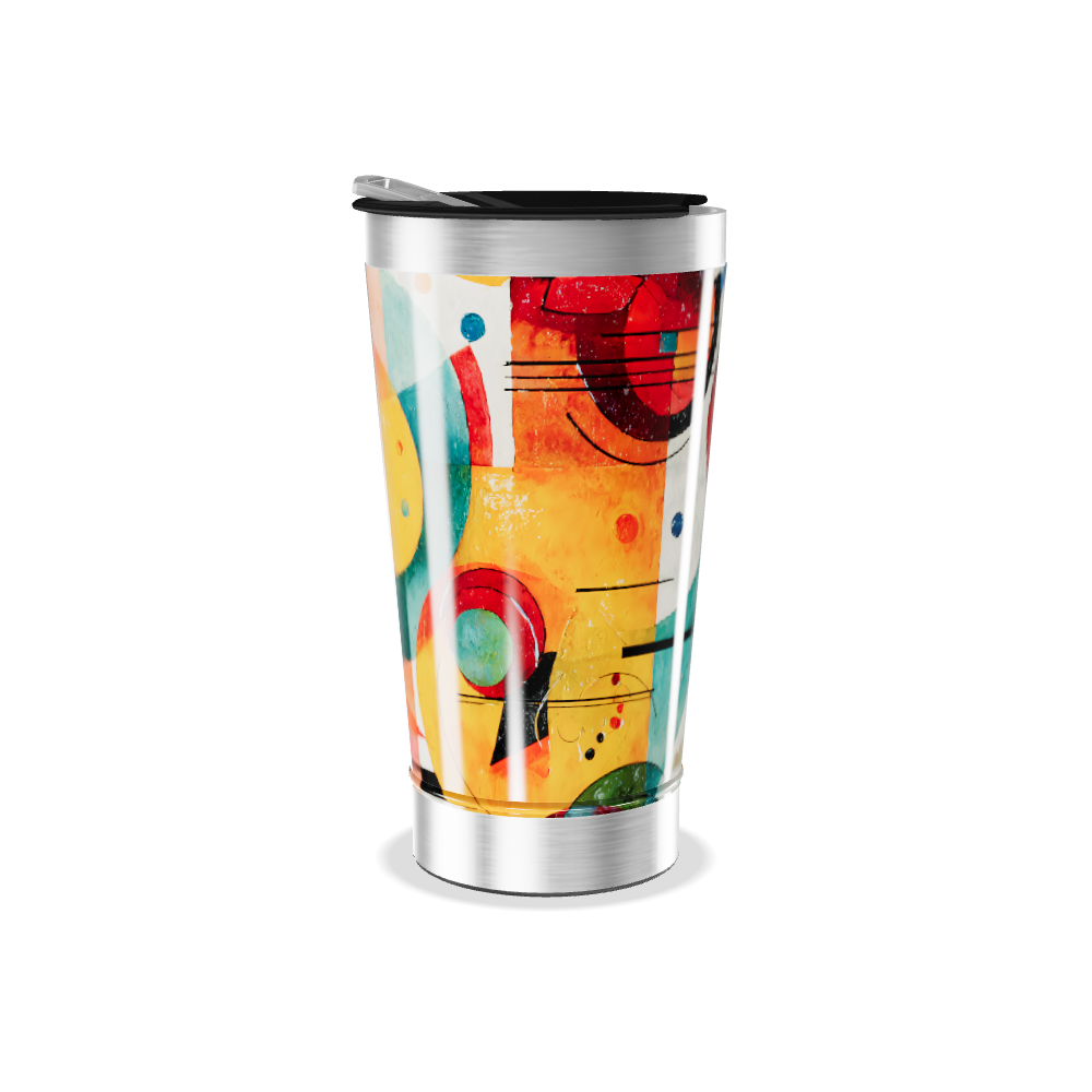 Copo Térmico - Estampa Abstrata Colorida