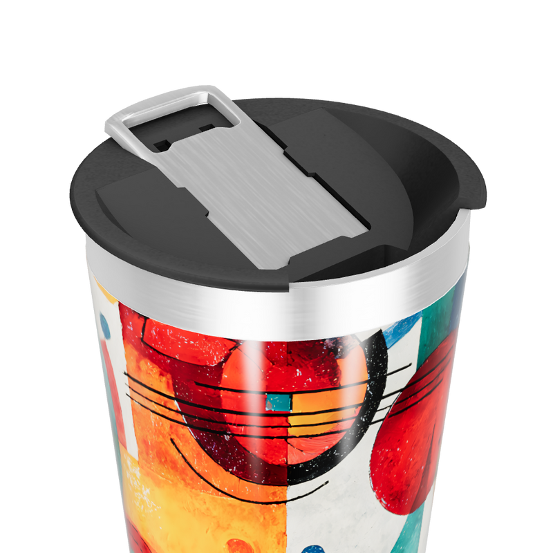 Copo Térmico - Estampa Abstrata Colorida