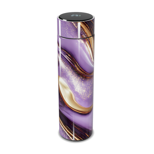 Garrafa Térmica Touch Roxa - Design Marmorizado