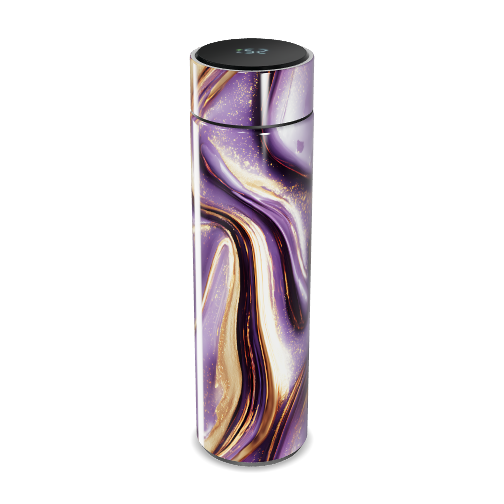 Garrafa Térmica Touch Roxa - Design Marmorizado