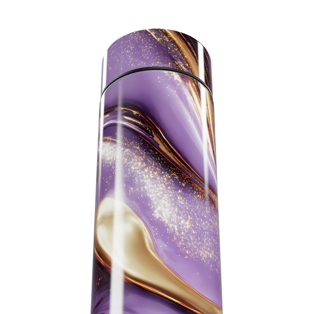 Garrafa Térmica Touch Roxa - Design Marmorizado