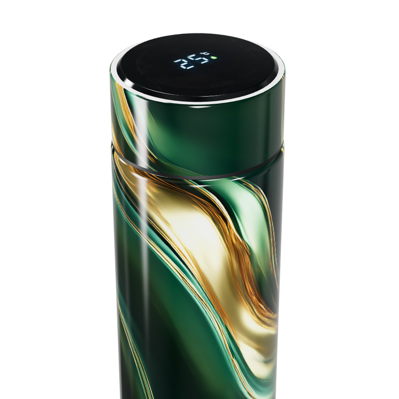 Garrafa Térmica Touch - Verde Marmorizada