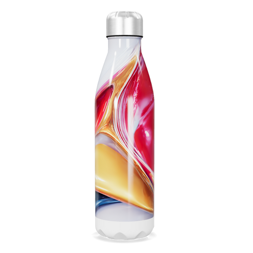 Garrafa Inox - Colorida com Estampa Abstrata