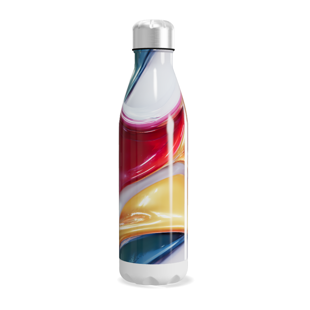 Garrafa Inox - Colorida com Estampa Abstrata