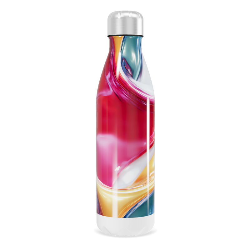 Garrafa Inox - Colorida com Estampa Abstrata