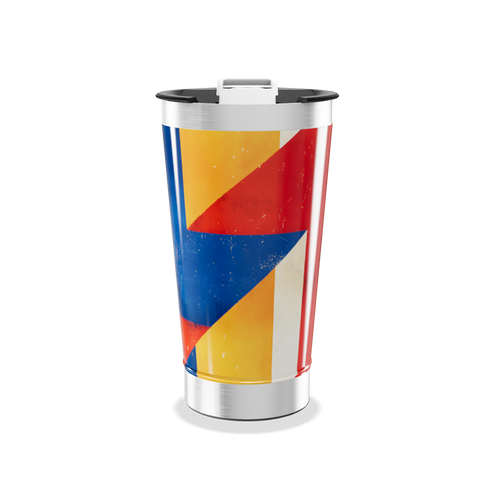 Copo Térmico - Colorido com Estampa Geométrica