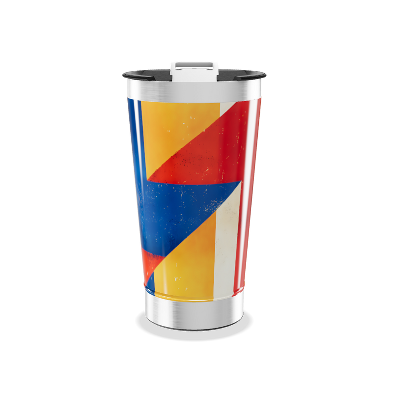 Copo Térmico - Colorido com Estampa Geométrica