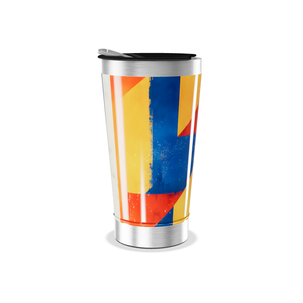 Copo Térmico - Colorido com Estampa Geométrica