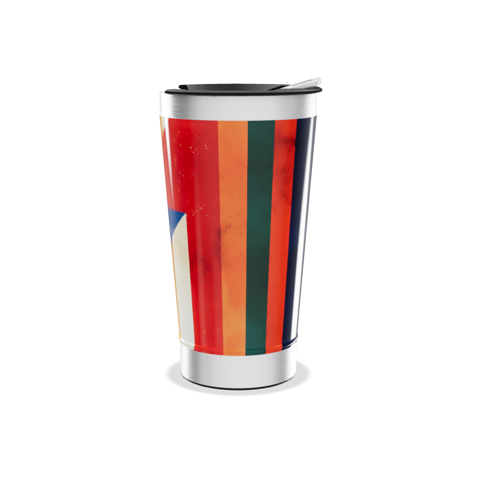 Copo Térmico - Colorido com Estampa Geométrica