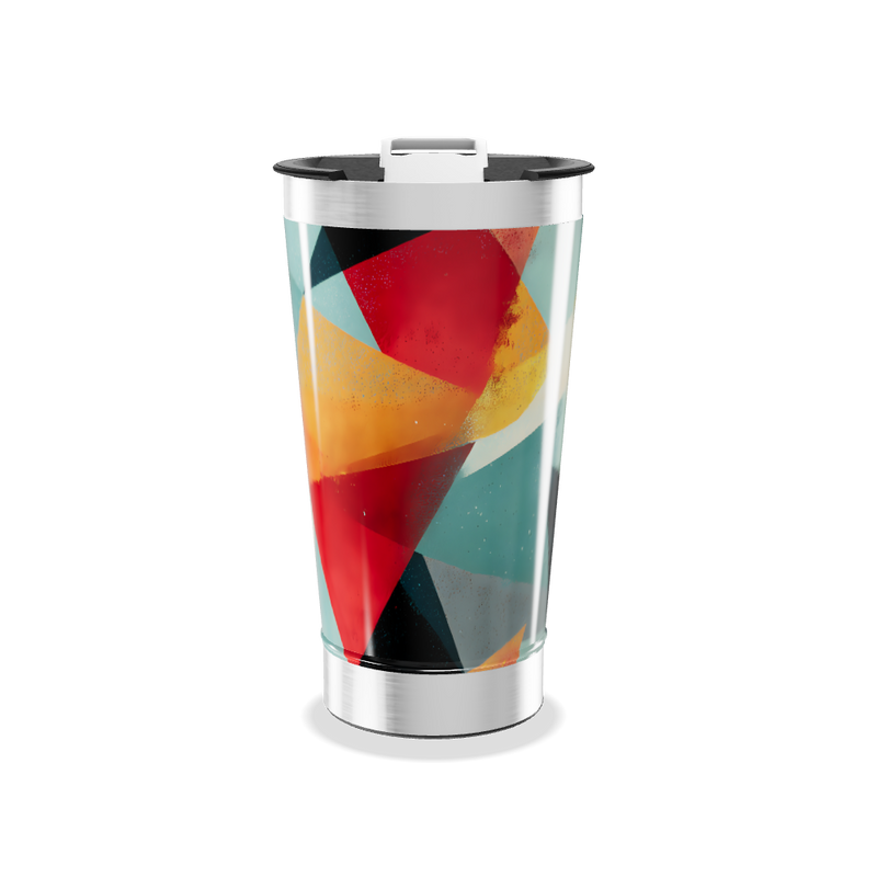 Copo Térmico - Estampa Geométrica Multicolorida