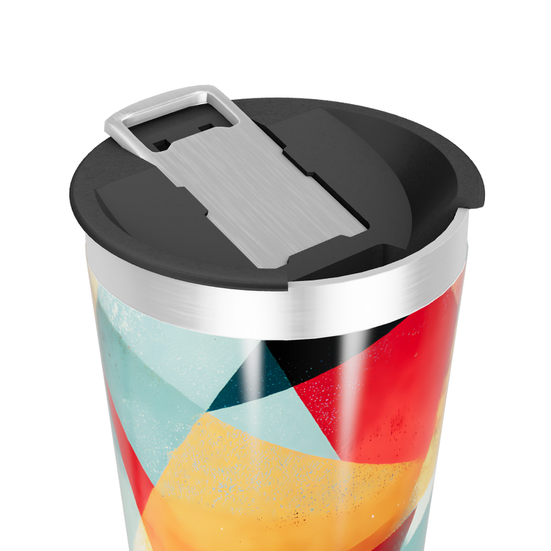 Copo Térmico - Estampa Geométrica Multicolorida