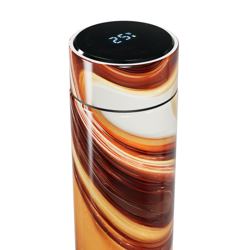 Garrafa Térmica Touch - Design Mármore Marrom