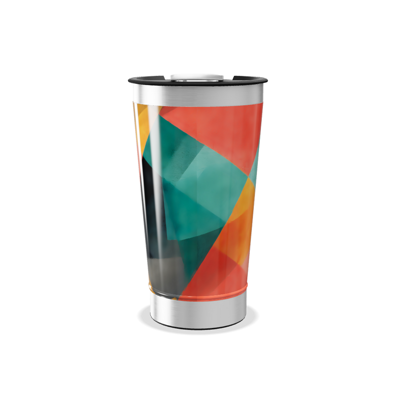 Copo Térmico - Com Estampa Geométrica Colorida
