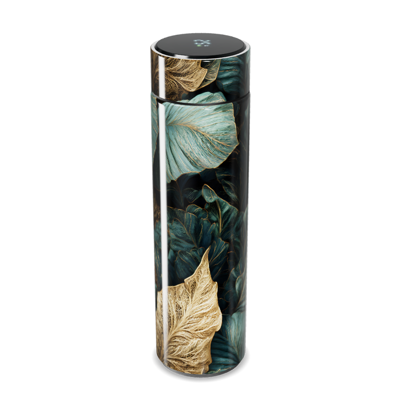 Garrafa Térmica Touch - Folhagem Verde Preta