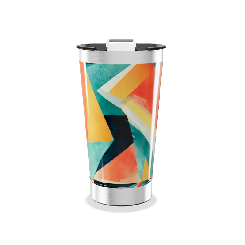 Copo Térmico - Estampa Colorida Abstrata