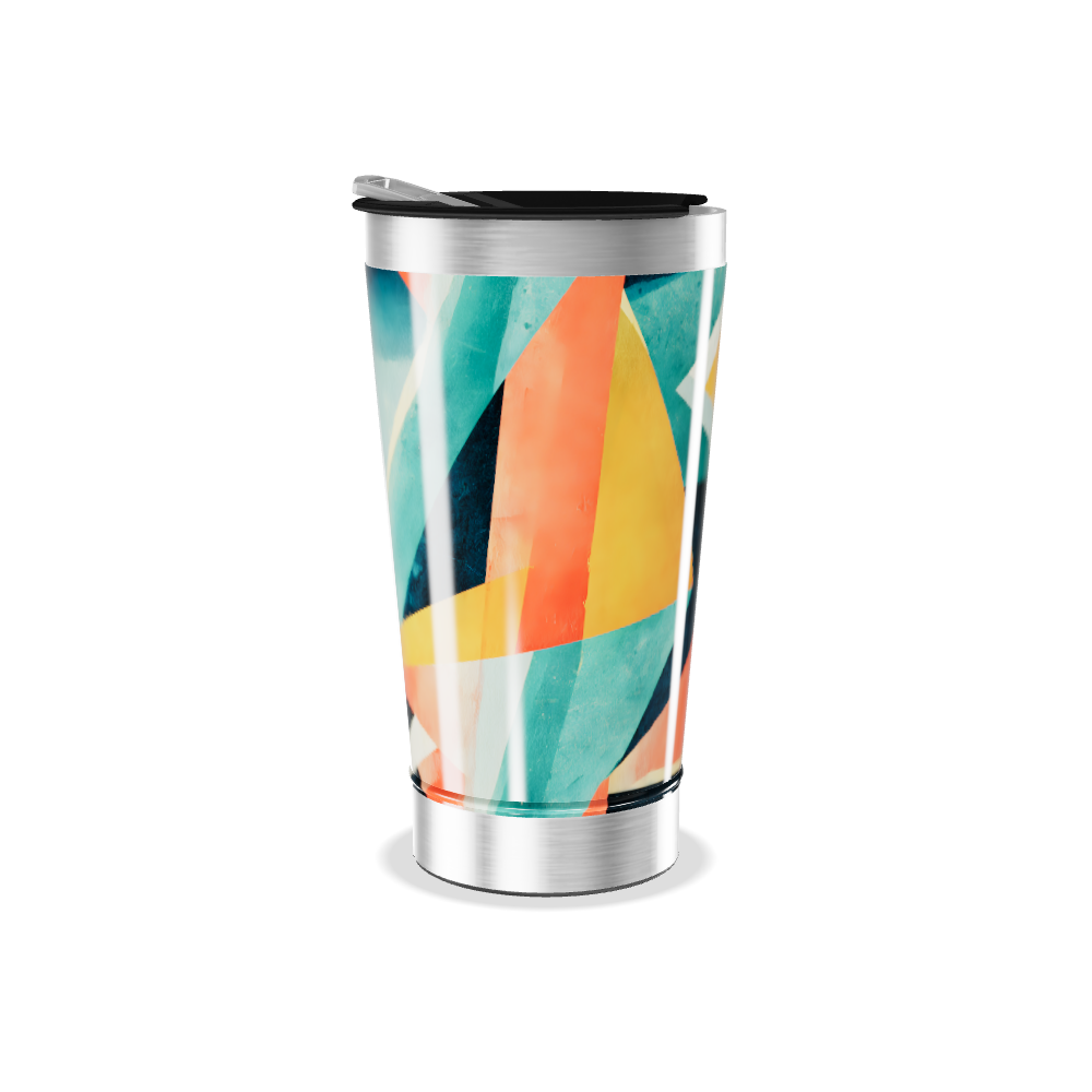 Copo Térmico - Estampa Colorida Abstrata
