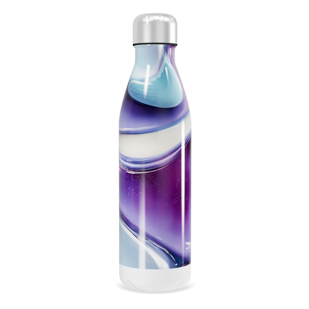 Garrafa Inox - Estampa Marmorizada Azul