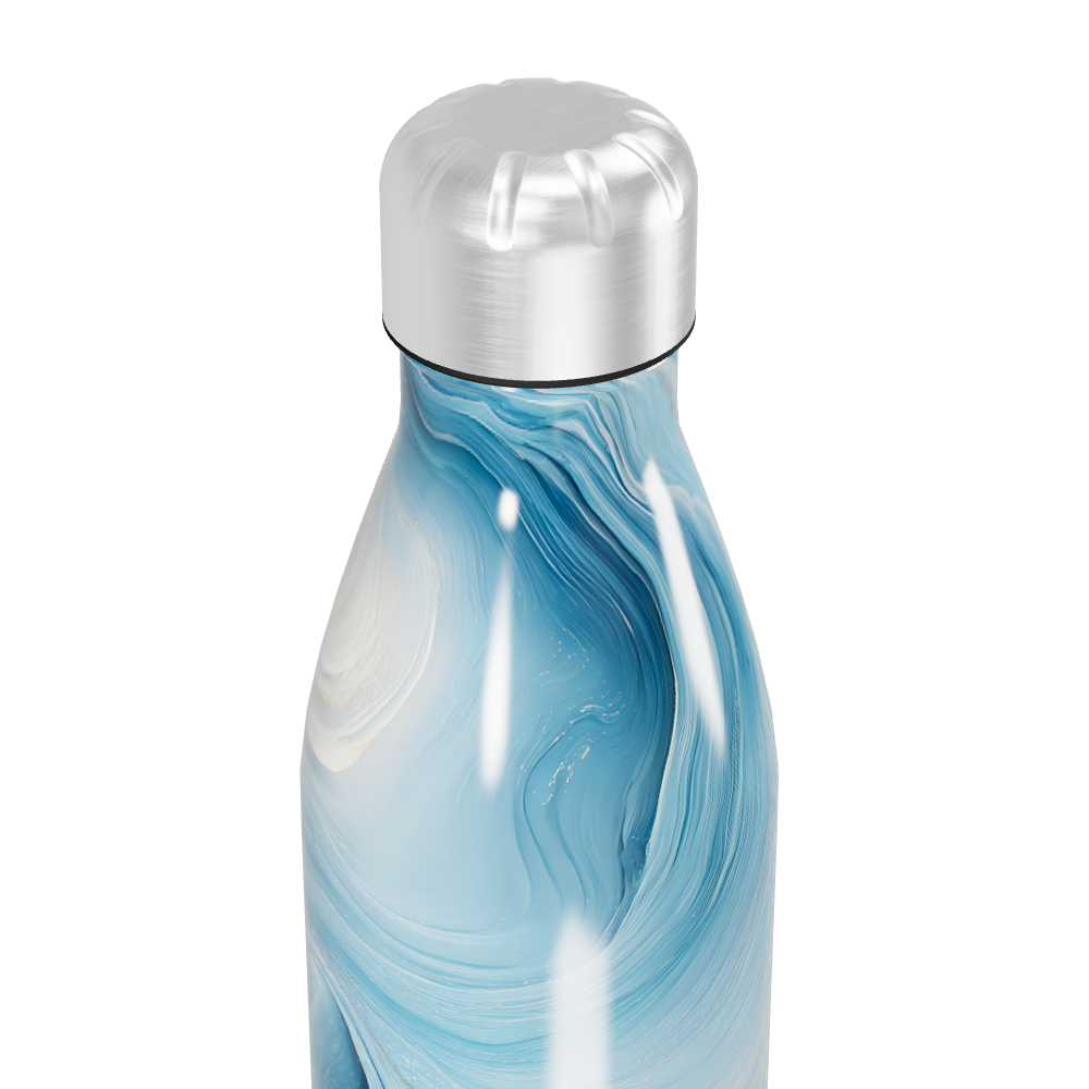 Garrafa Inox - Azul Marmorizada