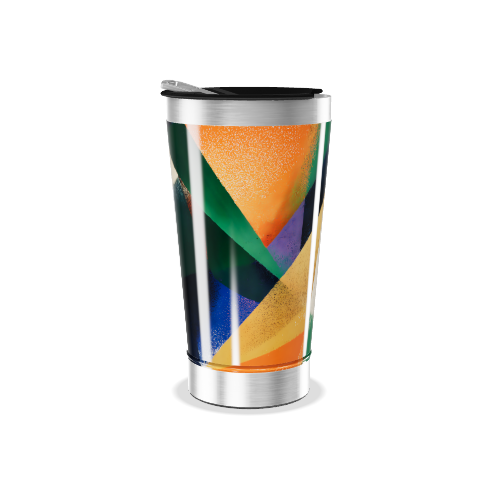 Copo Térmico - Design Geométrico Colorido