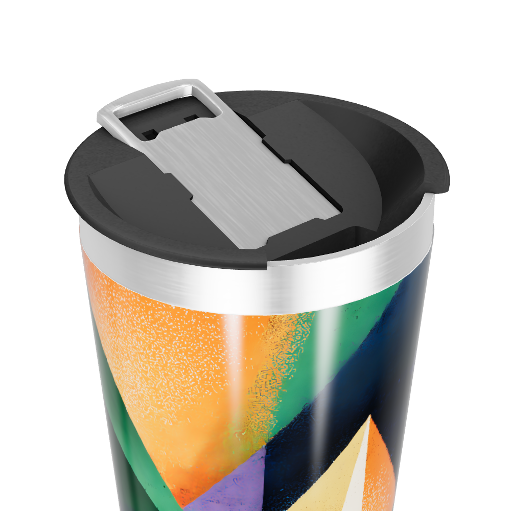 Copo Térmico - Design Geométrico Colorido