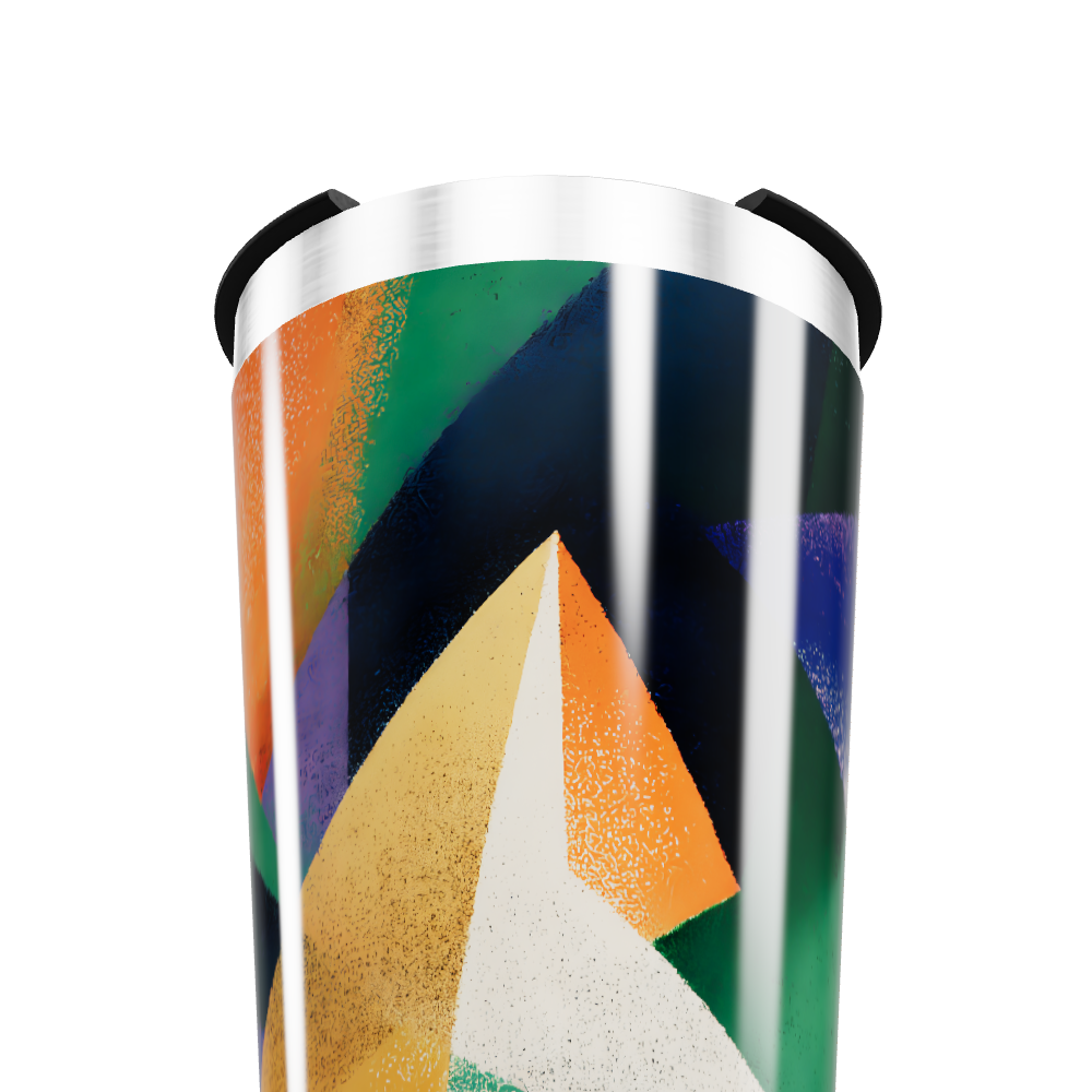 Copo Térmico - Design Geométrico Colorido