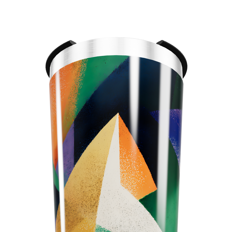 Copo Térmico - Design Geométrico Colorido