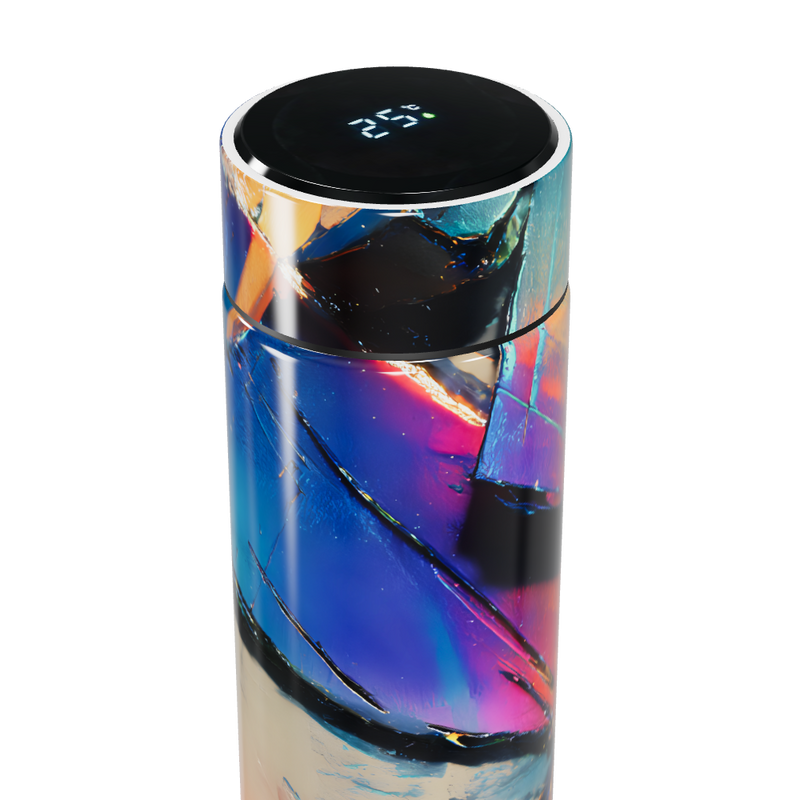 Garrafa Térmica Touch - Estampa Colorida Abstrata