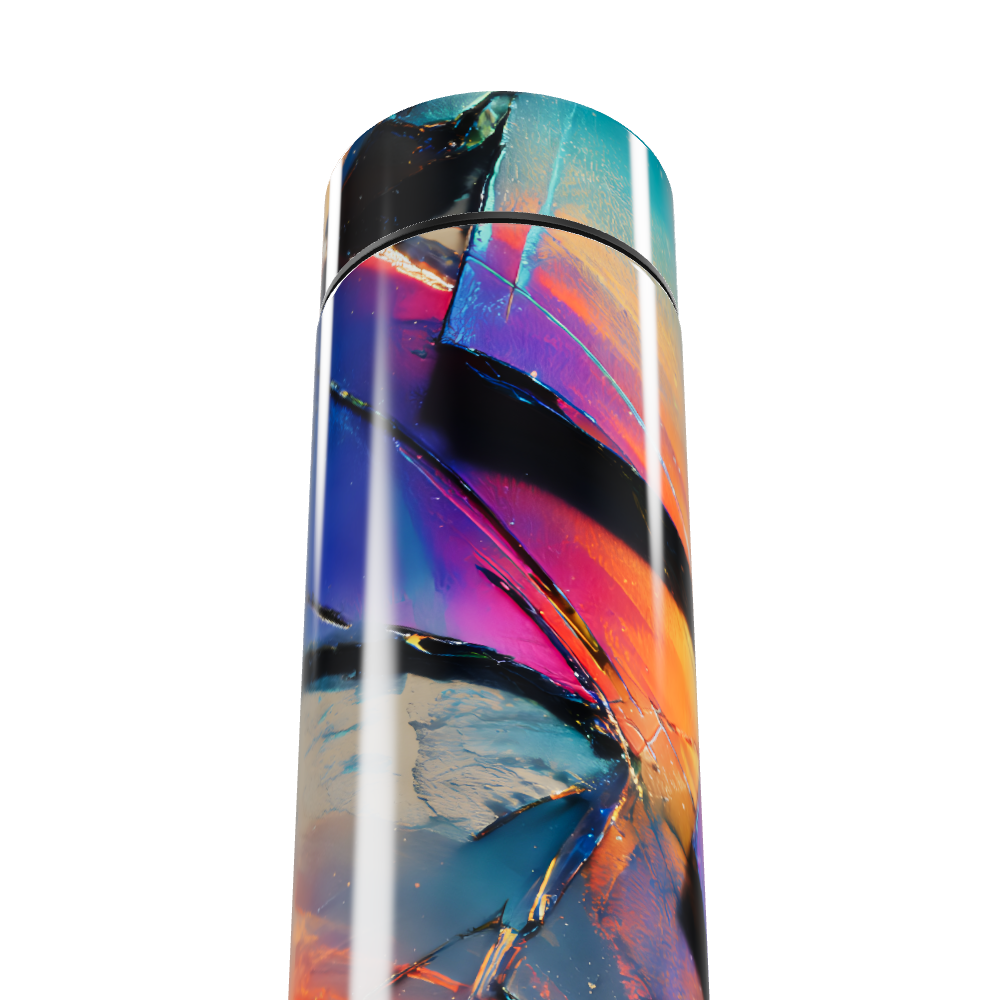 Garrafa Térmica Touch - Estampa Colorida Abstrata