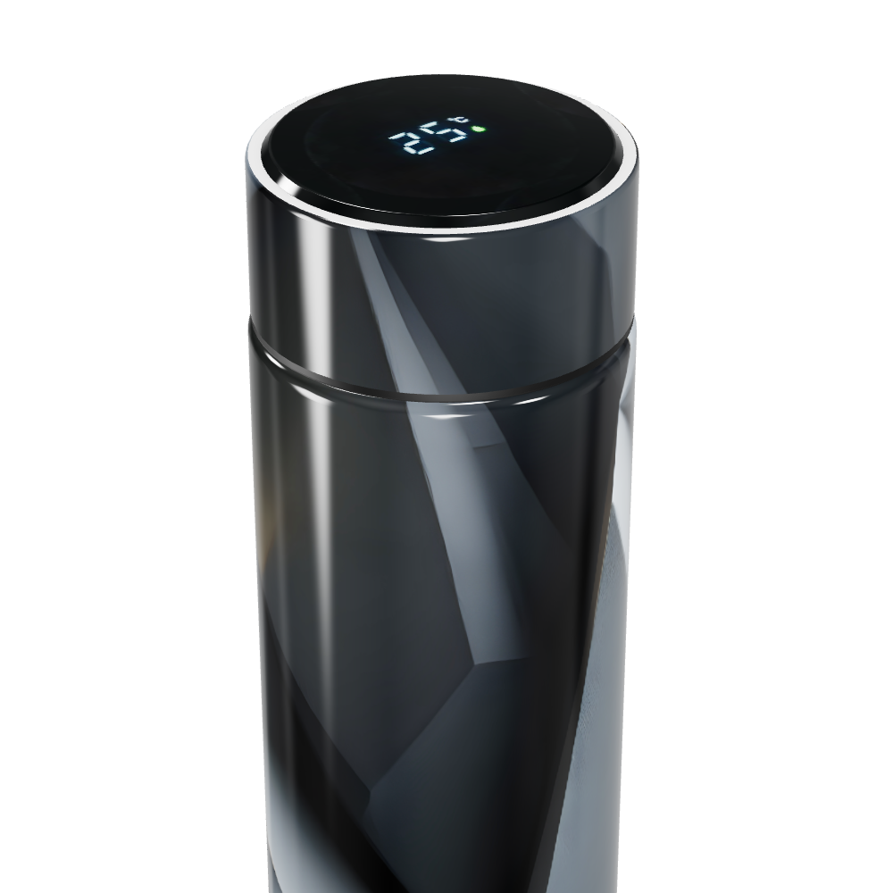Garrafa Térmica Touch - Inox Digital Preta