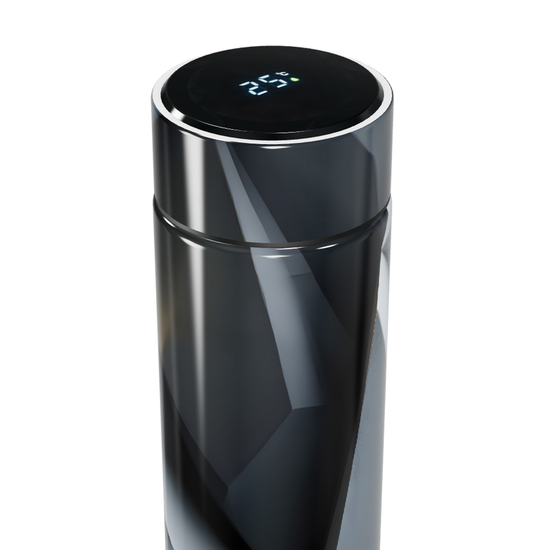 Garrafa Térmica Touch - Inox Digital Preta