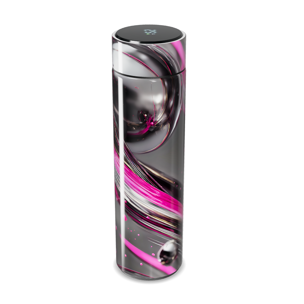 Garrafa Térmica Touch - Design Rosa e Preto