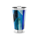 Copo Térmico - Azul Geométrico Aço Inox