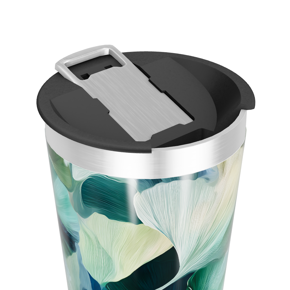 Copo Térmico - Estampa Folhas Verdes