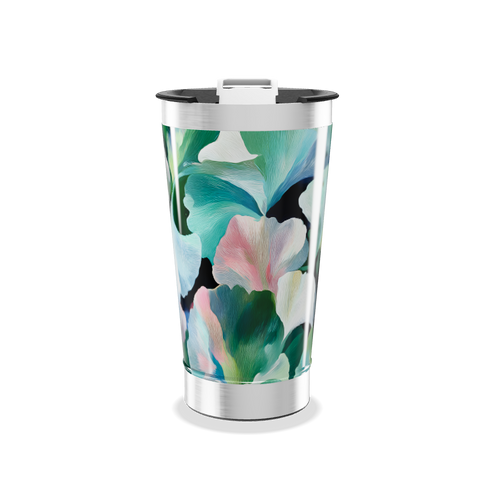 Copo Térmico - Floral colorido aço inox