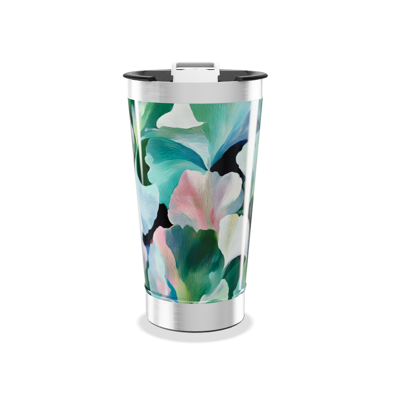 Copo Térmico - Floral colorido aço inox