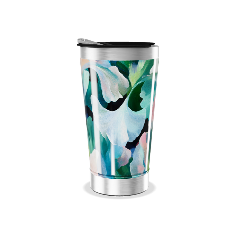 Copo Térmico - Floral colorido aço inox