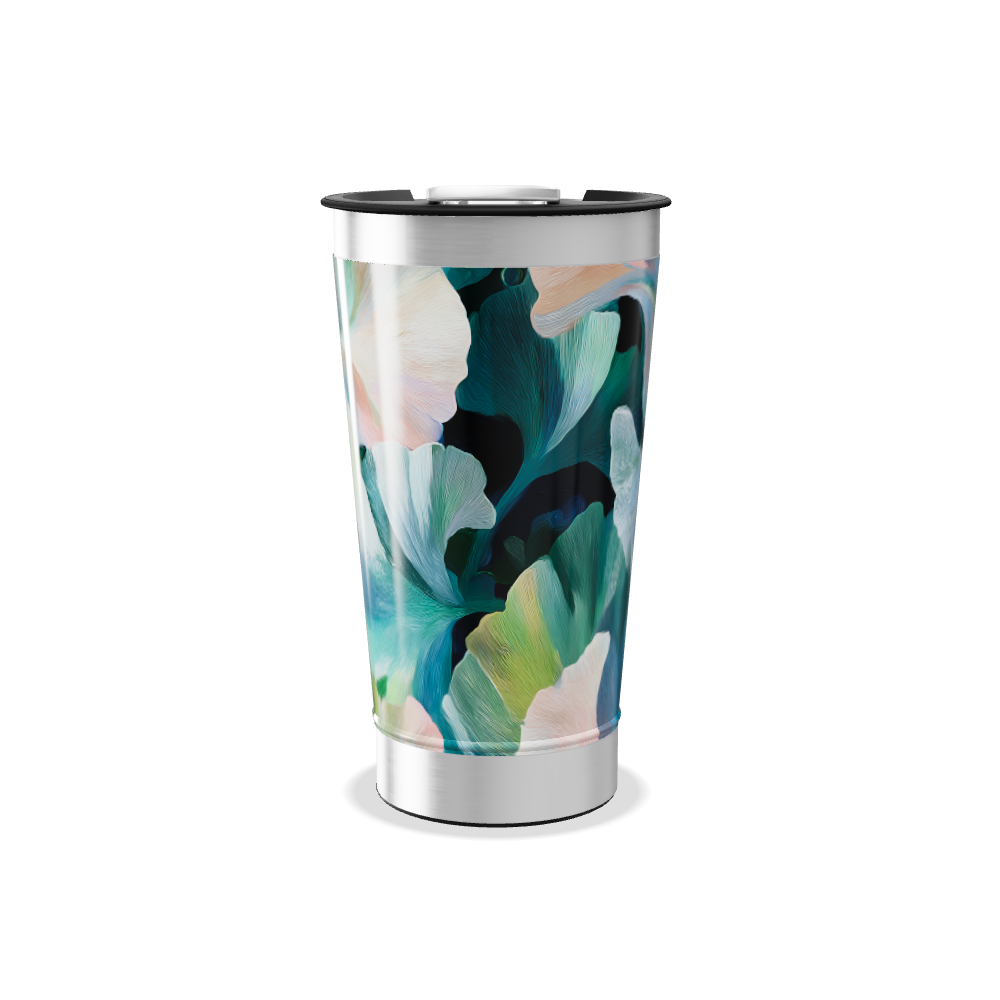 Copo Térmico - Floral colorido aço inox