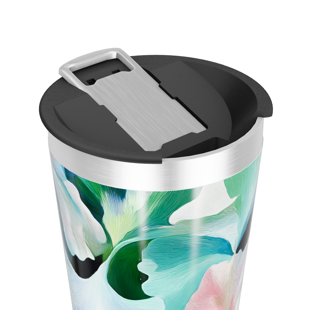 Copo Térmico - Floral colorido aço inox