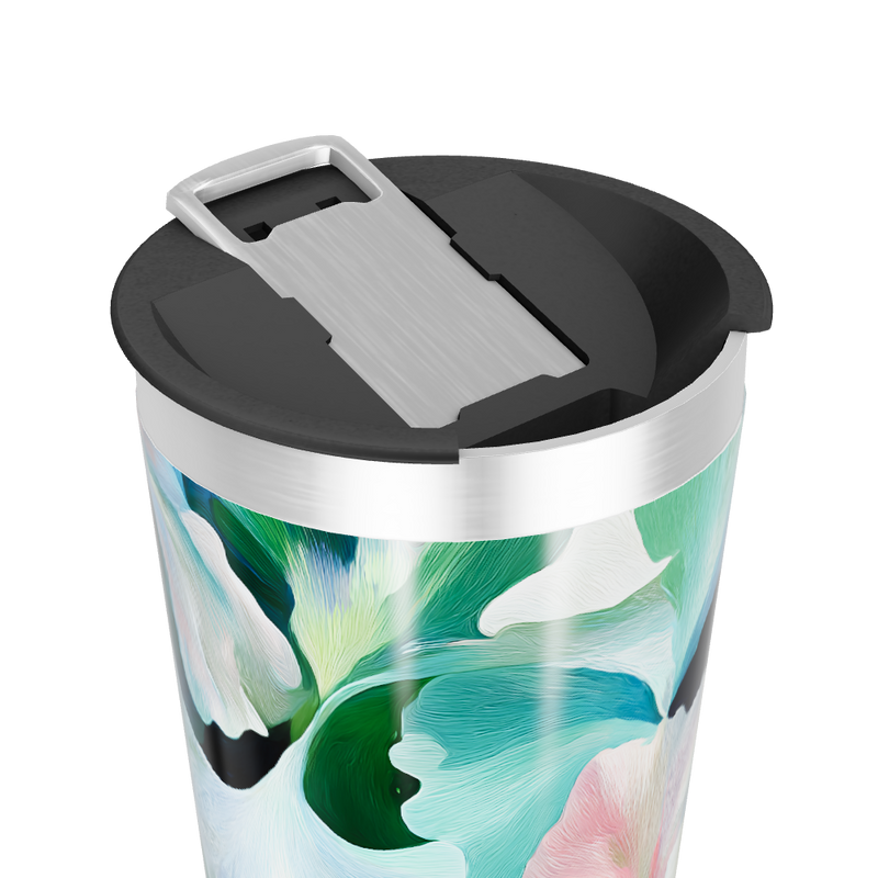 Copo Térmico - Floral colorido aço inox