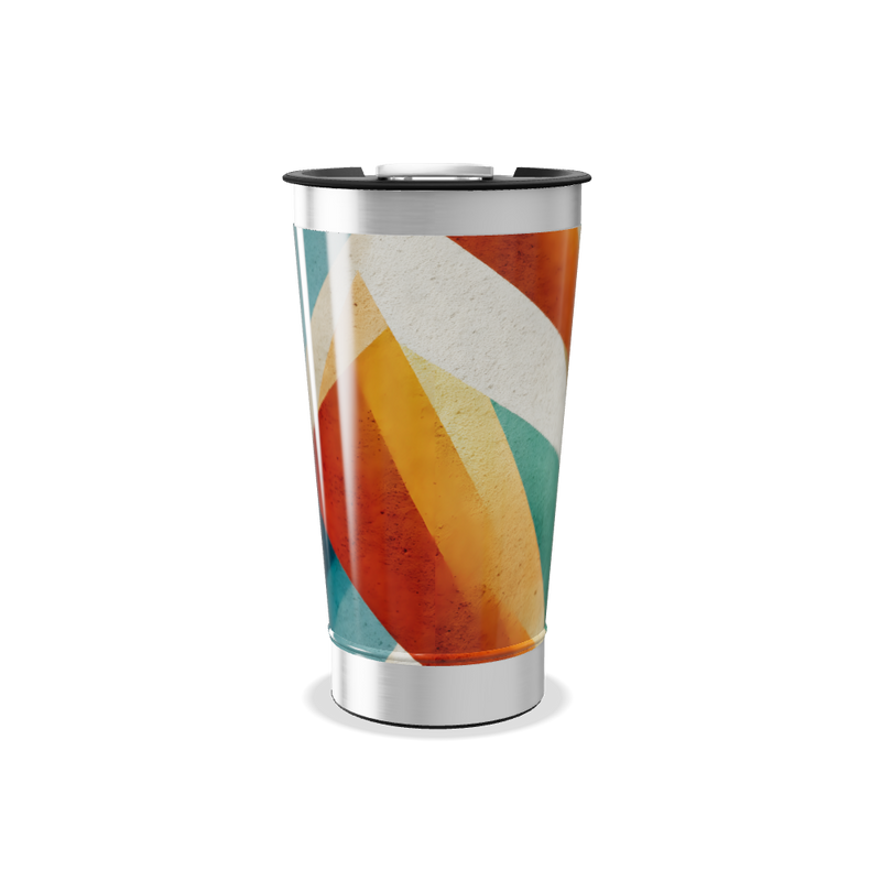 Copo Térmico - Geométrico Colorido Aço Inox