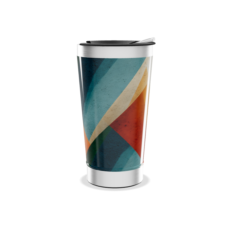 Copo Térmico - Geométrico Colorido Aço Inox