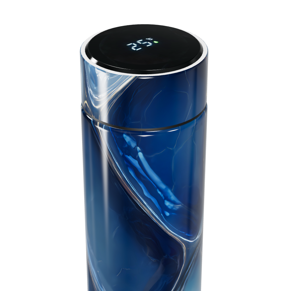 Garrafa Térmica Touch - Azul Marmorizado Digital