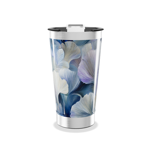 Copo Térmico - Estampa Floral Azul